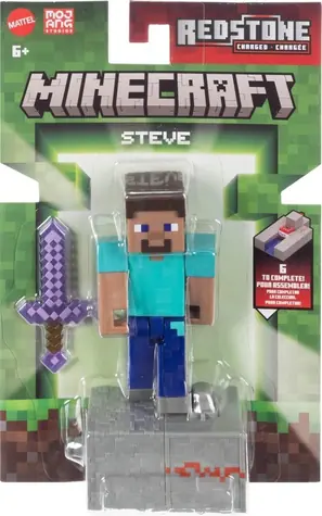 Mattel Minecraft Figur Steve JJR85 / 8 cm / ab 6 Jahren