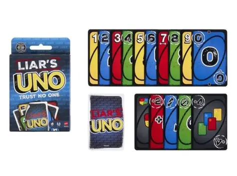Mattel Lügner-UNO-Kartenspiel JLH43 / Bluff-Variante / ab 7 Jahren