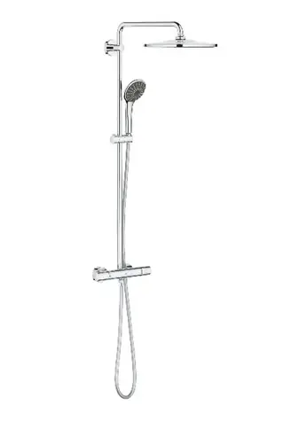Grohe Vitalio Joy - Duschset 310 mit Wandthermostat | 3 Strahlarten | Chrom 