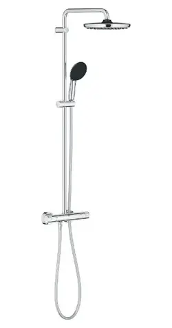 Grohe Vitalio Start - Duschset mit Thermostat, Durchmesser 25 cm | 2 Strahlarten | Chrom 