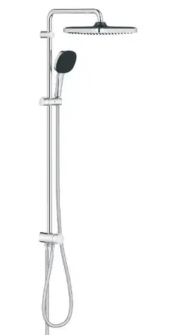 Grohe Vitalio Comfort - Duschset ohne Armatur 25 x 25 cm | 2 Strahlarten | Chrom 