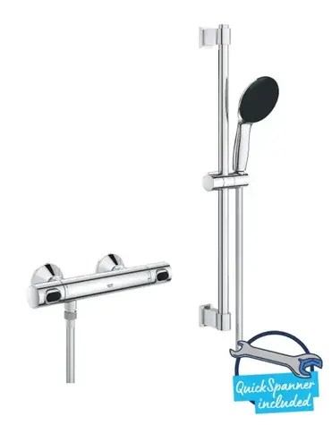 Grohe Precision Flow - Duschset mit Thermostat, verchromt 