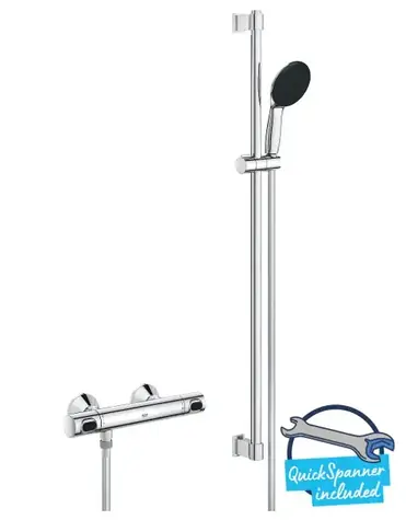 Grohe Precision Flow - Duschset mit Thermostat, verchromt 