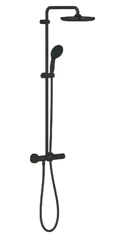Grohe Vitalio Start - Duschset mit Thermostat, Durchmesser 25 cm | 2 Düsen | Mattschwarz 