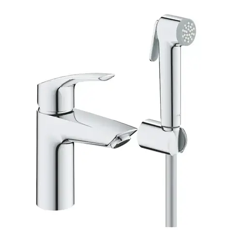 Grohe Eurosmart - Waschtischarmatur mit Bidet-Brause, verchromt 