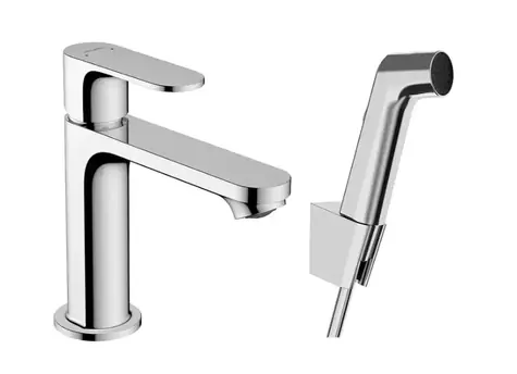 Hansgrohe Rebris S - Waschtischarmatur mit Bidetbrause, verchromt 