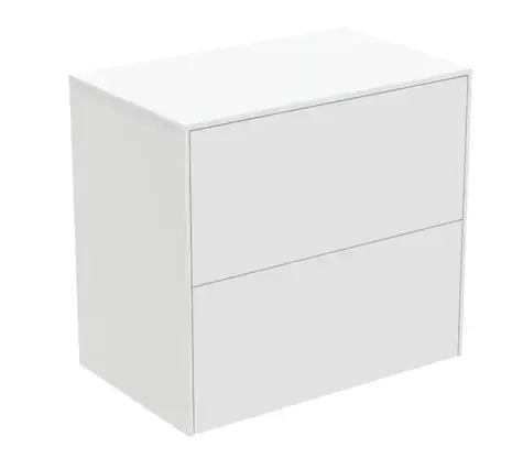 Ideal Standard Conca - Waschtischunterschrank | 60 x 55 x 37 cm | 2 Schubladen | Mattweiß 