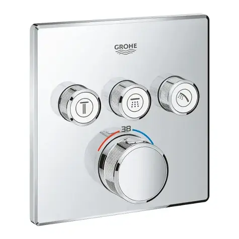 Grohe - Thermostatmischer für Unterputzmontage, 3 Ventile, Chrom