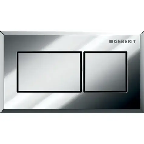 Geberit - Pneumatische Armatur mit Fernbedienung für 2 Spülmengen, Chrom glänzend/Chrom matt