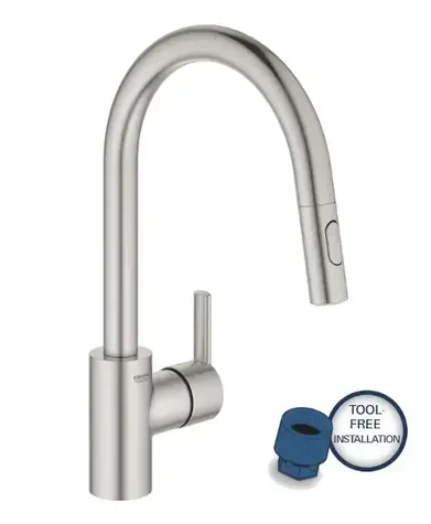 Grohe - Spültischarmatur mit Ausziehbrause, Superstahl