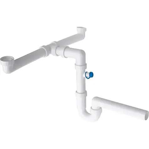 Franke - Platzsparender Siphon, weiß