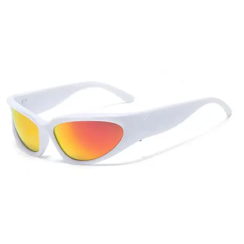 VeyRey Unisex Sport-Sonnenbrille Steampunk Gezrel weiß universal