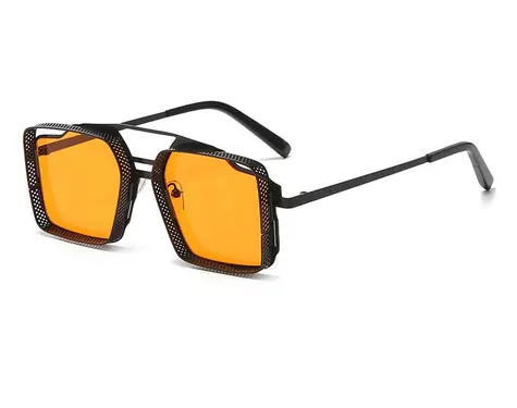 VeyRey Herren Sonnenbrille Steampunk Bugial Schwarz Universal