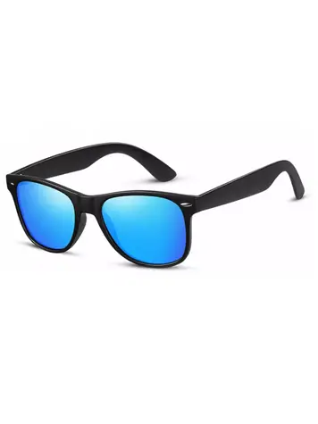 VeyRey Polarisierte Sonnenbrille Nerd Blaue Gläser