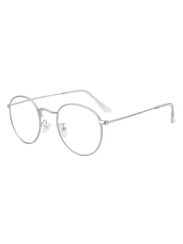 VeyRey Blaulichtfilterbrille Oval Dilton Silber