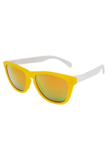 VeyRey Sonnenbrille Nerd Cool gelb-weiß