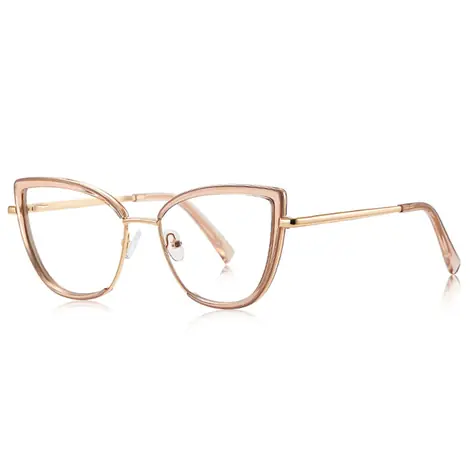 VeyRey Damen-Brille mit Blaulichtfilter, klare Gläser