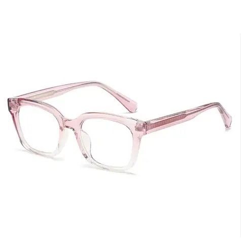 VeyRey Square Brille mit klaren Gläsern, Semiback klare Gläser