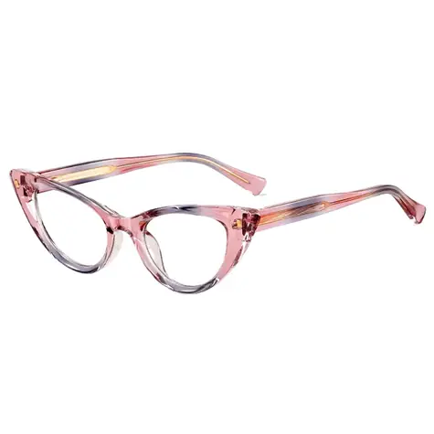 VeyRey Damen-Brille mit Blaulichtfilter, klare Gläser, Frühling