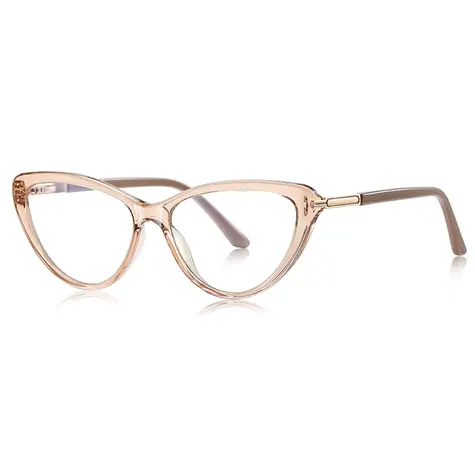 VeyRey Damen-Brille mit Blaulichtfilter und 100% klaren Gläsern