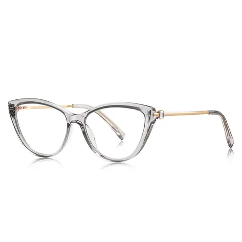 VeyRey Damen-Brille mit Blaulichtfilter, Overhunk-Gläsern, klare Gläser