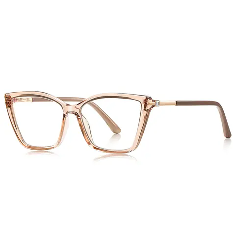 VeyRey Damen-Brille mit Blaulichtfilter, klare Gläser, Binill-Sperrgläser