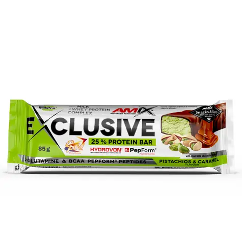 Amix Exklusiver Proteinriegel 85 g Pistazien-Karamell