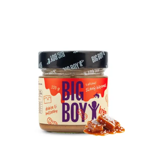 Big BOY® Gesalzenes Karamell - Erdnussbutter mit Karamell und Himalaya-Salz, 220 g