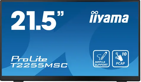 21,5" IIYAMA Prolite T2255MSC-B1 schwarz / IPS / 1920x1080 / 16:9 / 5ms / 1000:1 / 400cd / Lautsprecher / HDMI / DP 