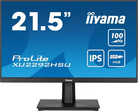 21,5" IIYAMA ProLite XU2292HSU-B6 schwarz / IPS / 1920x1080 / 16:9 / 0,4ms / 1000:1 / 250cd / Lautsprecher / HDMI / DP