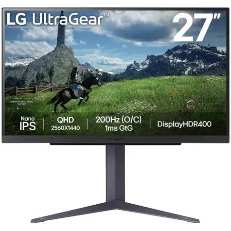 27" LG UltraGear 27GS85Q-B schwarz / IPS / 2560 x 1440 / 16:9 / 1000:1 / 400dc-m2 / HDMI & DP / USB / VESA