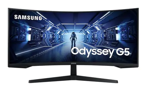 Unverpackt - 34" Samsung Odyssey G55T schwarz / VA / 3440 x 1440 / 21:9 / 1 ms / 2500:1 / 250 cd/m / HDMI + DP