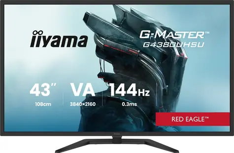 42,5" IIYAMA G-Master G4380UHSU-B2 schwarz / LED / VA / 3840 x 2160 / 16:9 / 0,3 ms / 4000:1 / 550 cd/m / VESA