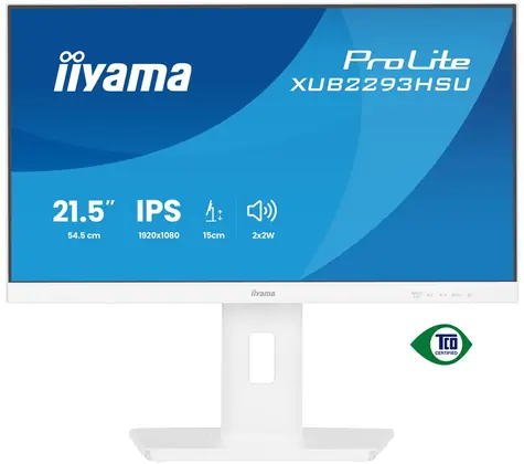 21,5" IIYAMA ProLite XUB2293HSU-W7 weiß / LED / IPS / 1920 x 1080 / 16:9 / 1 ms / 1000:1 / 300 cd/m / VESA