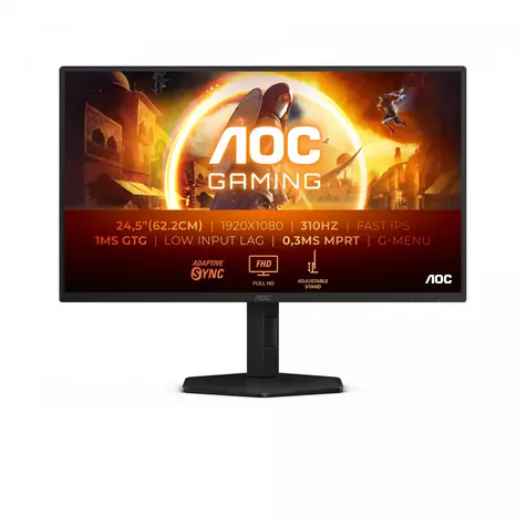 24,5" AOC Gaming 25G4SXU Schwarz / IPS / 1920 x 1080 / 16:9 / 1 ms / 1000:1 / 400 cd/m / HDMI + DP / VESA