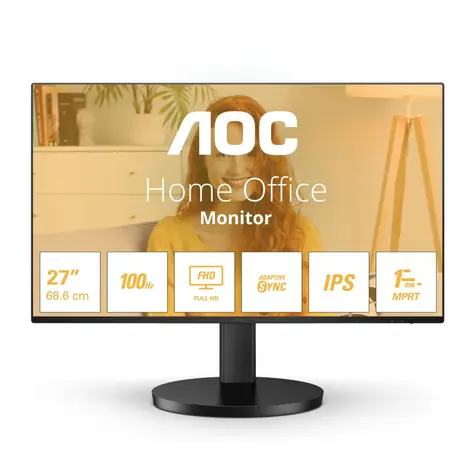 27" AOC 27B3HA2 schwarz / IPS / 1920x1080 / 16:9 / 1 ms / 1500:1 / 300 cd/m / HDMI + VGA / VESA