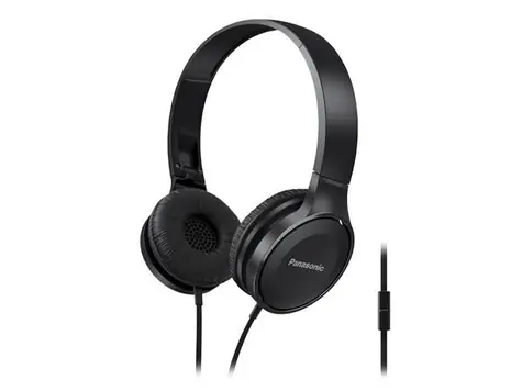 Panasonic RP-HF100ME-K schwarz / Stereo-Kopfhörer mit Mikrofon / 3,5-mm-Klinke / Outdoor 