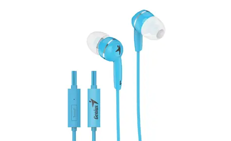 Genius Kopfhörer HS-M320 blau / mit Mikrofon / 4Pin 3,5mm Klinke