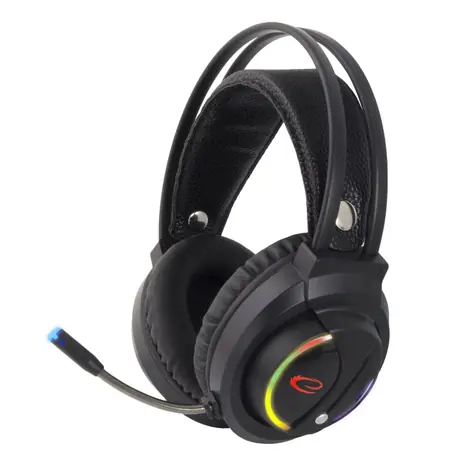 Esperanza EGH470 NightShade RGB-Gaming-Headset mit Mikrofon schwarz / kabelgebunden / LED-Hintergrundbeleuchtung
