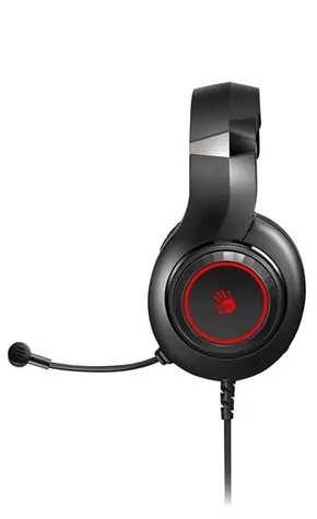 A4Tech BLOODY G220 schwarz / Gaming-Headset mit Mikrofon / Klappmikrofon / 3,5-mm-Klinkenstecker / 2 m