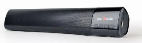 Gembird SPK-BT-BAR400-01 schwarz/ tragbarer Lautsprecher / 2x5W / Bluetooth 5 / wiederaufladbar