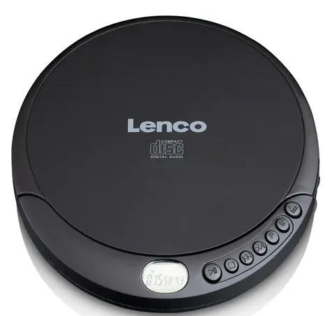 LENCO CD-010 schwarz / tragbarer CD-Player / 3,5 mm Klinke / CD&CD-R&CD-RW