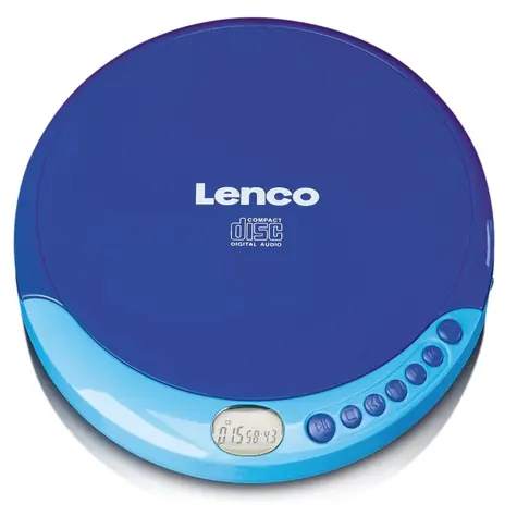 LENCO CD-011 blau / tragbarer CD-Player / 3,5 mm Klinke / CD&CD-R&CD-RW