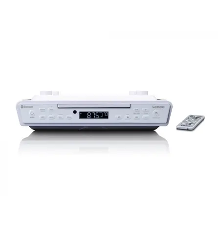 LENCO KCR-150 weiß / UKW-Radio / CD-Player / Uhr / Alarm / LED-Anzeige / AUX / Bluetooth