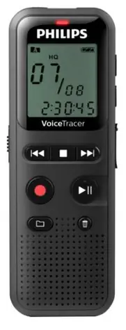 Philips DVT 1160 / Diktiergerät / 8 GB / bis zu 590 Stunden Aufnahme / USB / 3,5-mm-Buchse