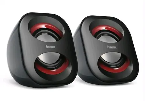 HAMA 173131 Sonic Mobil 183 Lautsprecher schwarz / 2,0 / 3 W / Lautstärkeregler am Kabel