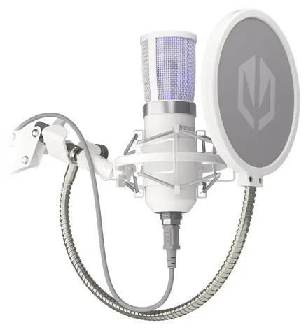 Endorfy Solum Streaming weiß / Boom-Mikrofon / USB / 2,9 m 