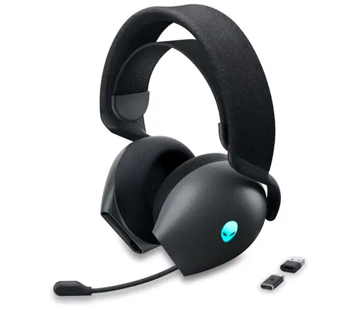 DELL Alienware AW720H schwarz / Kabelloses Gaming-Headset mit Mikrofon / AlienFX / USB / 1,5 m
