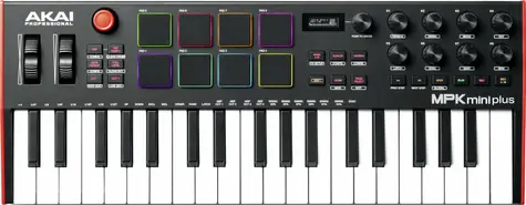 AKAI MPK Mini PLUS Control Keyboard Pad Controller MIDI USB schwarz / 8 Pads 