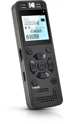 Kodak VRC 350 schwarz / Diktiergerät / 8 GB / bis zu 581 Stunden Aufnahme / USB-C / 2x 3,5 mm
